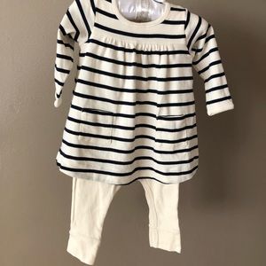 Brenton stripped Shirt and legging set